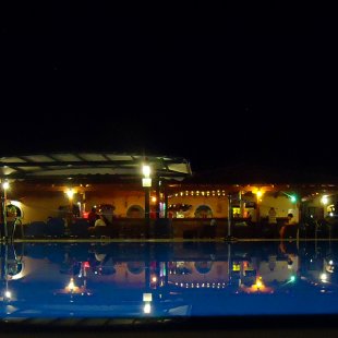 night by the pool, Halkidiki, Macedonia Greece