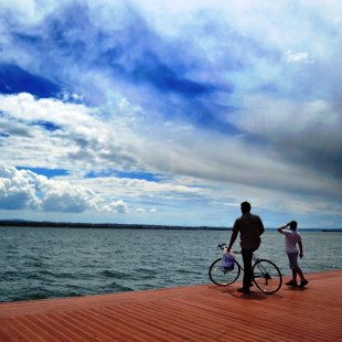 Father & son at Thessaloniki, Macedonia, Greece