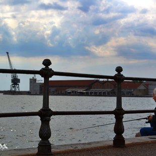 fishing at Thessaloniki, Macedonia, Greece