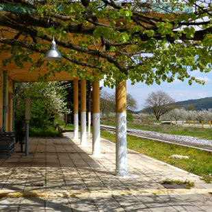 Spring‬ in the old train station of Agras, Pella Macedonia ‪Greece