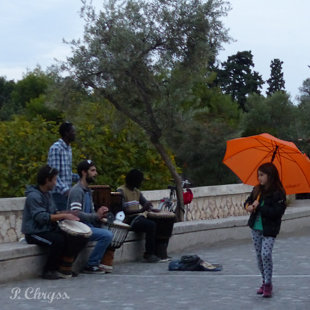 Sometimes life’s showers help us blossom! JaneLeeLogan Walking around the Athens Acropolis