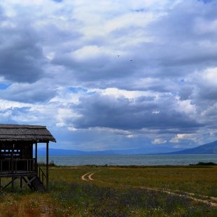 the great Prespa lake in Florina, Macedonia, Greece