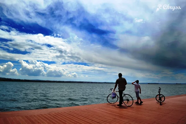 Father & son at Thessaloniki, Macedonia, Greece