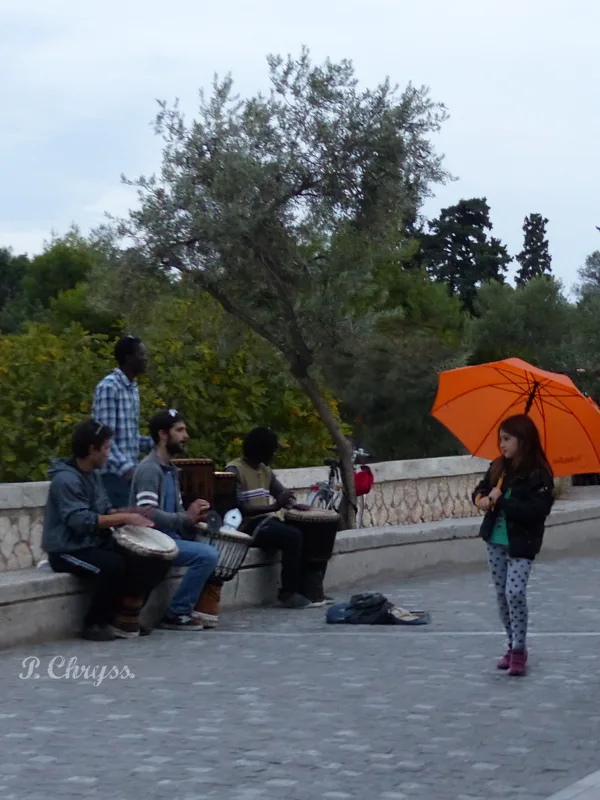 Sometimes life’s showers help us blossom! JaneLeeLogan Walking around the Athens Acropolis
