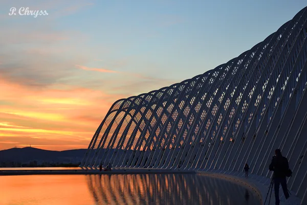 Sunset at the Olympic Stadium of Athens, Greece