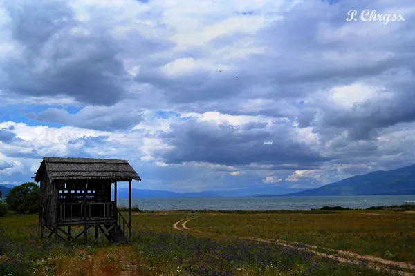 the great Prespa lake in Florina, Macedonia, Greece