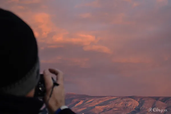 Amazing sunset view from the SNF, Athens, Greece